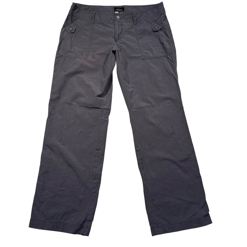 Marmot Ginny Grey Convertible Roll Tab Hiking Pants Women's 14 Outdoor Gorpcore